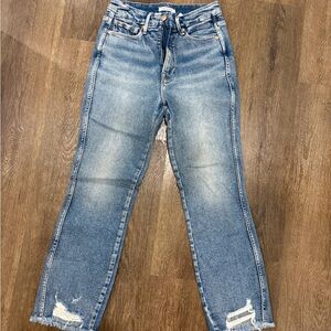 Good American Light Blue Straight Leg Jeans